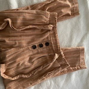 Pin striped peach and white size large pants